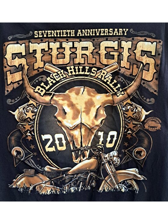 Delta Pro Weight Other - Sturgis Black Hills Rally 2010 Men's L Black Short Sleeve  Delta T-Shirt